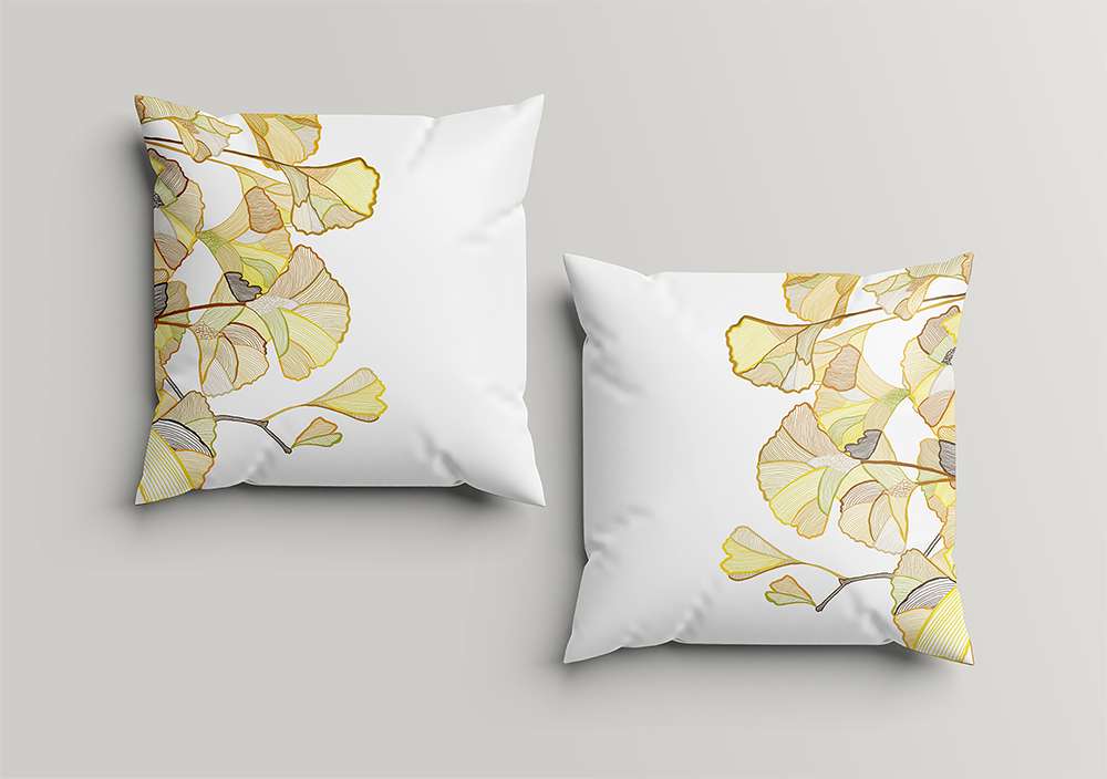 Custom bedding pattern reflecting calm and exclusivity