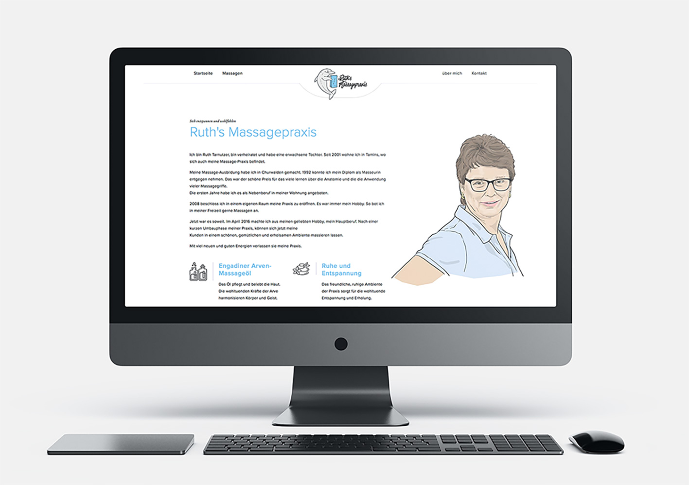 Soft blue and beige color palette for wellness website