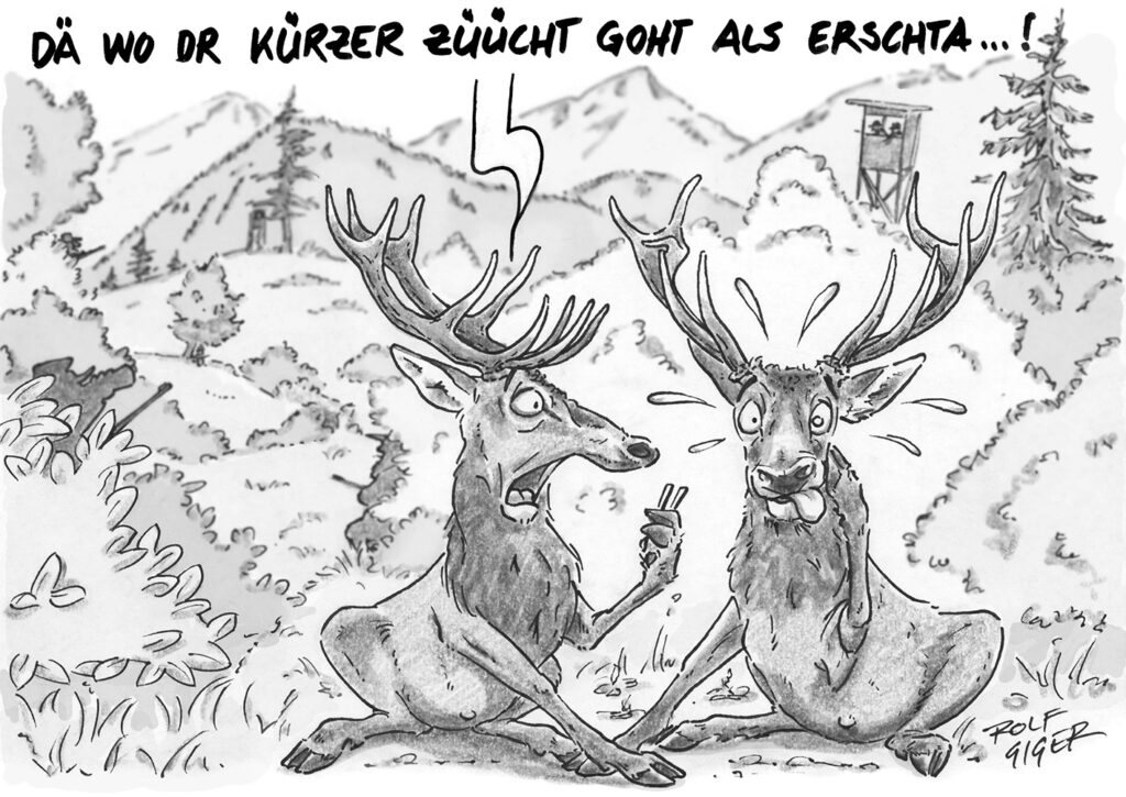 Published caricature in Schweizer Jäger magazine