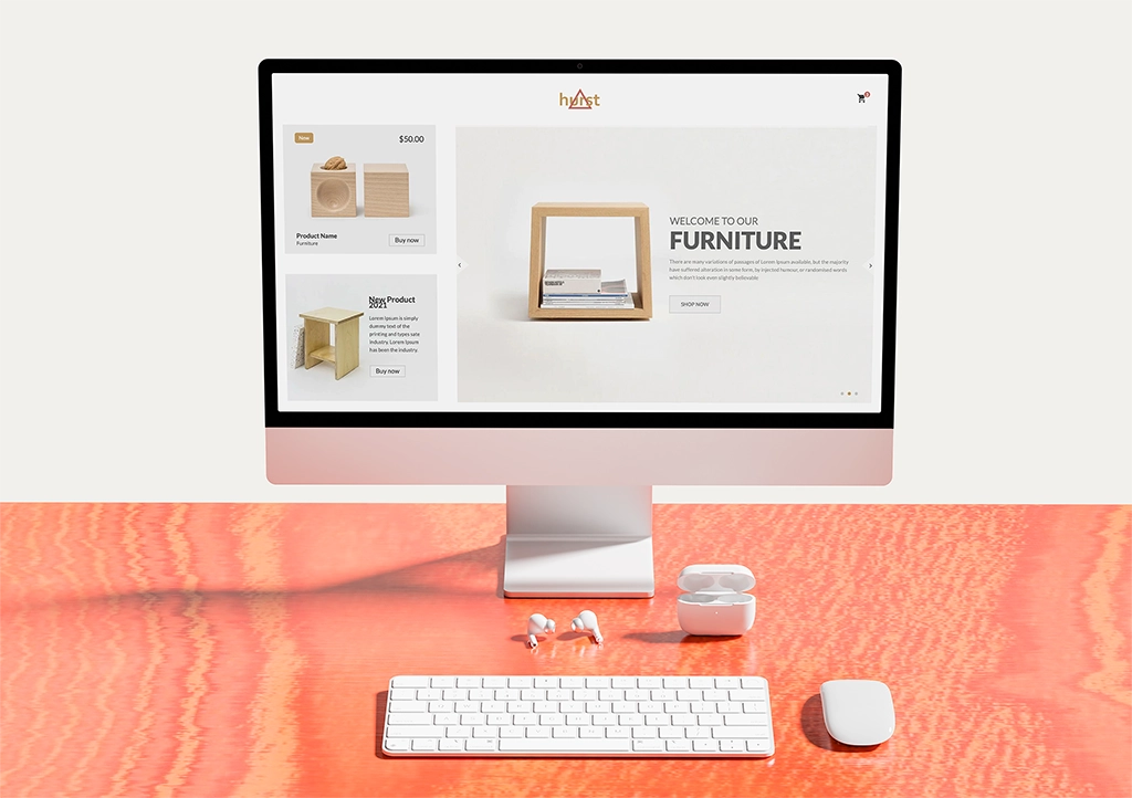 Modern online shop design with intuitive navigation