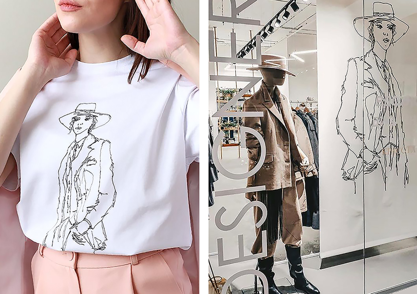 Creative storefront artwork for fashion collection