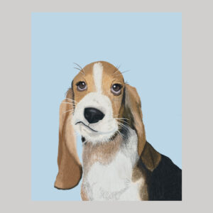 Basset Hound– Kunstkarte