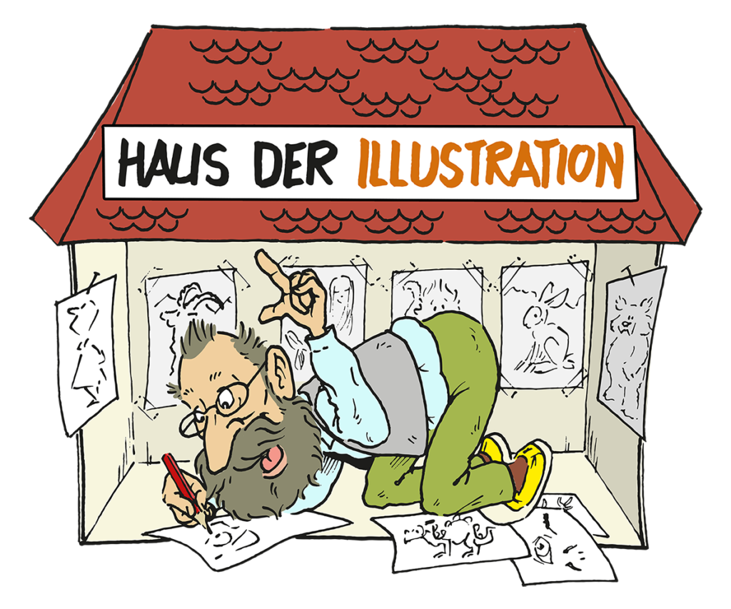 Illustrator Schweiz Rolf Giger Haus der Illustration Zeichnung Atelier