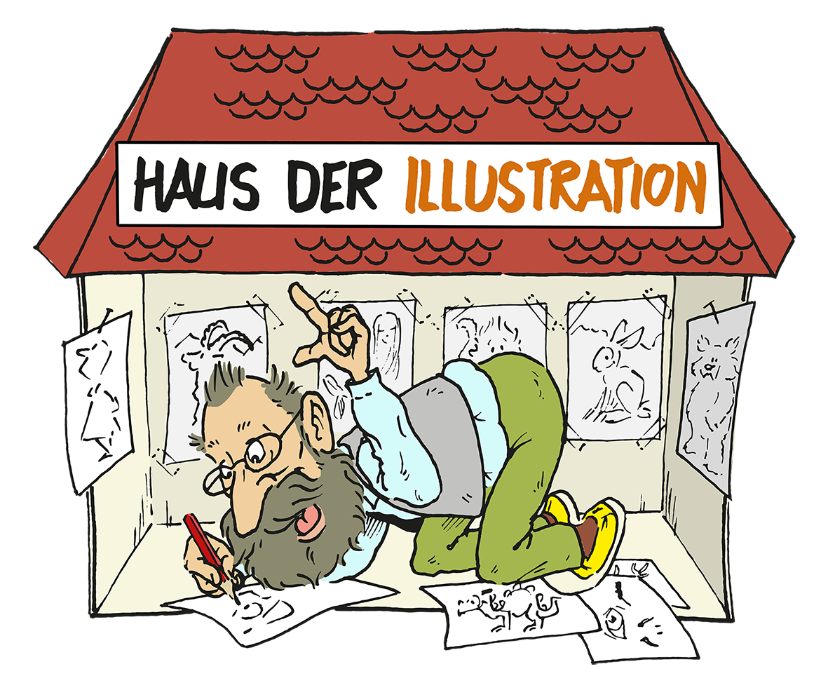 Illustrator Schweiz Rolf Giger Haus der Illustration Zeichnung Atelier