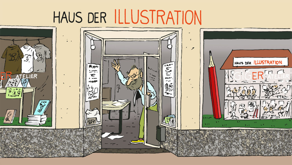Haus der Illustration in Chur – Ausstellung und Illustration von Rolf Giger